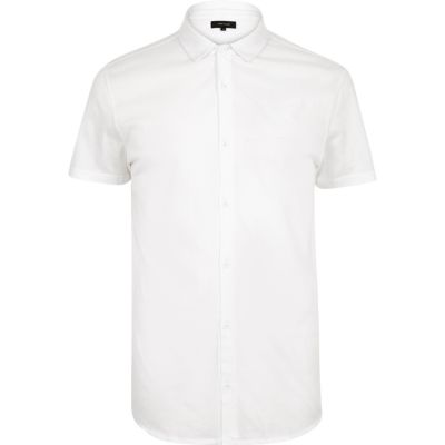 White premium button shirt